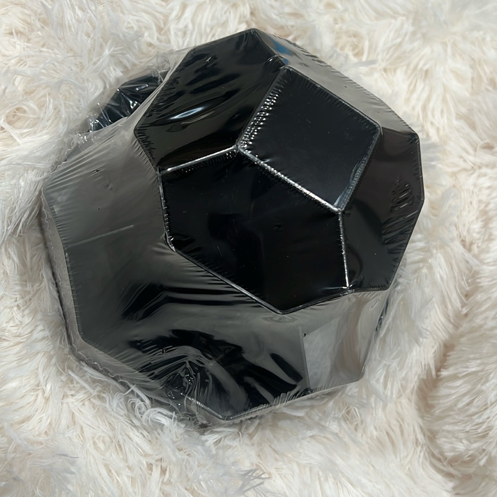 Black plastic desk organizer